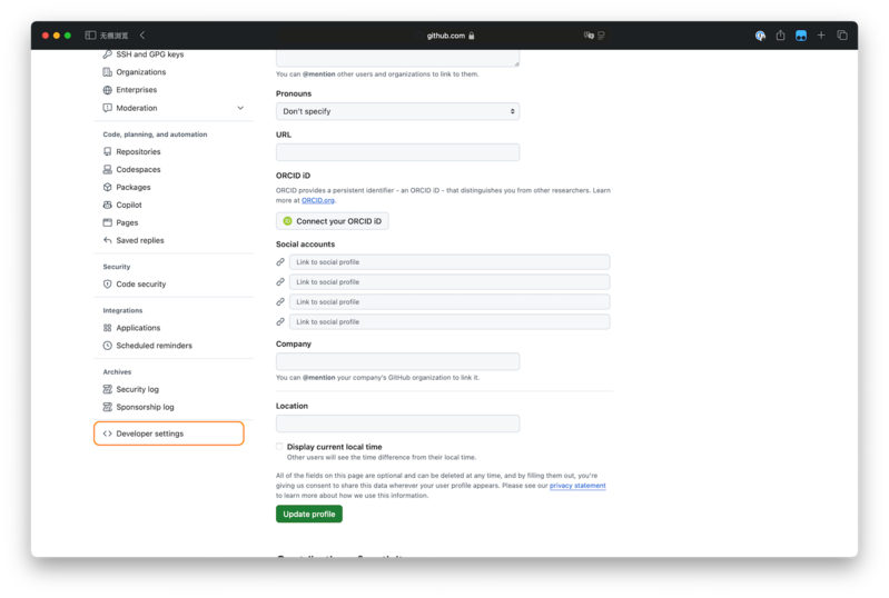 Step 2: Navigate to Developer Settings